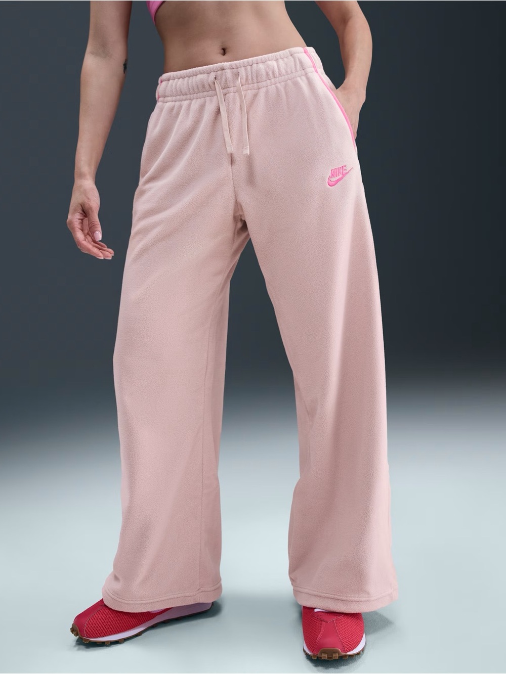 NWT Nike Sportswear Club Fleece Wide Leg Pants